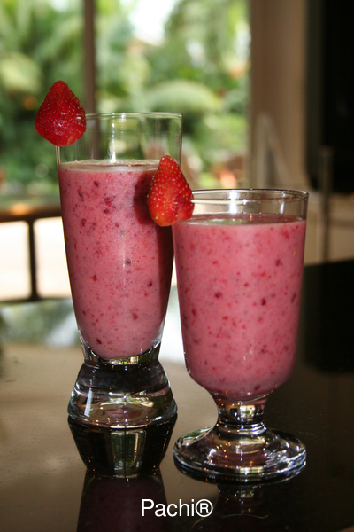 Batido de Banana y Fresas