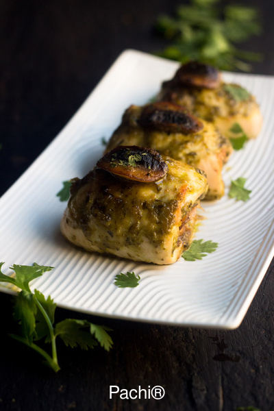 Enrrollados de Pechuga de Pollo rellena de Hongos