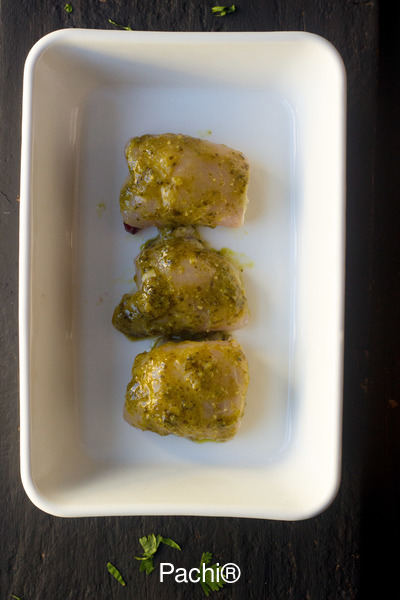 Enrrollados de Pechuga de Pollo rellena de Hongos