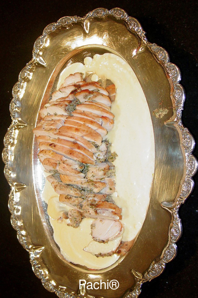 Enrrollado  de Pavo relleno con Hongos