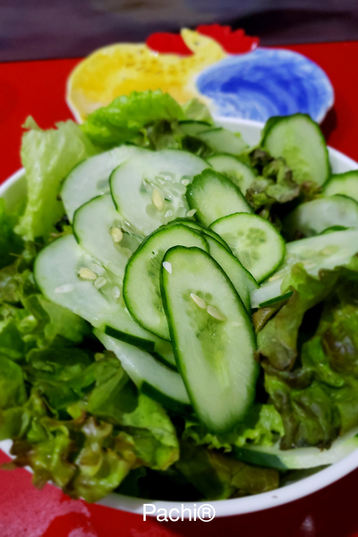 Lechuga de Hoja Roja con Pepino y Calabacín