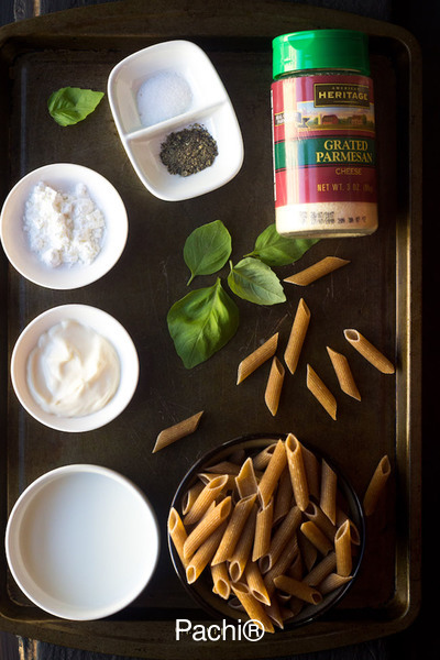 Pasta Integral con Salsa Pesto