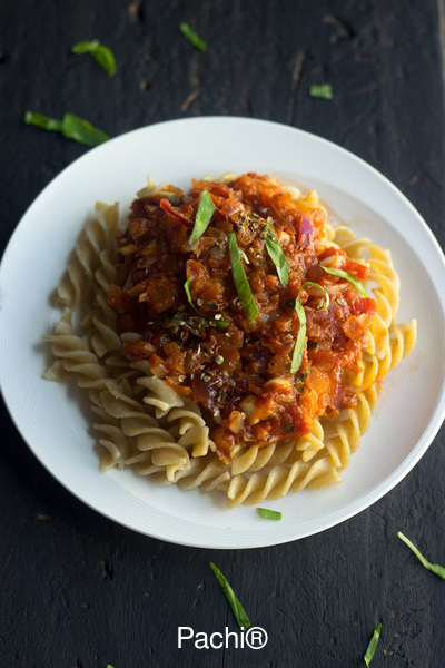 Pasta Integral con Salsa de Tomate