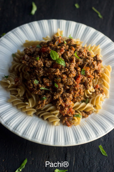 Pasta Integral con Salsa Boloñesa